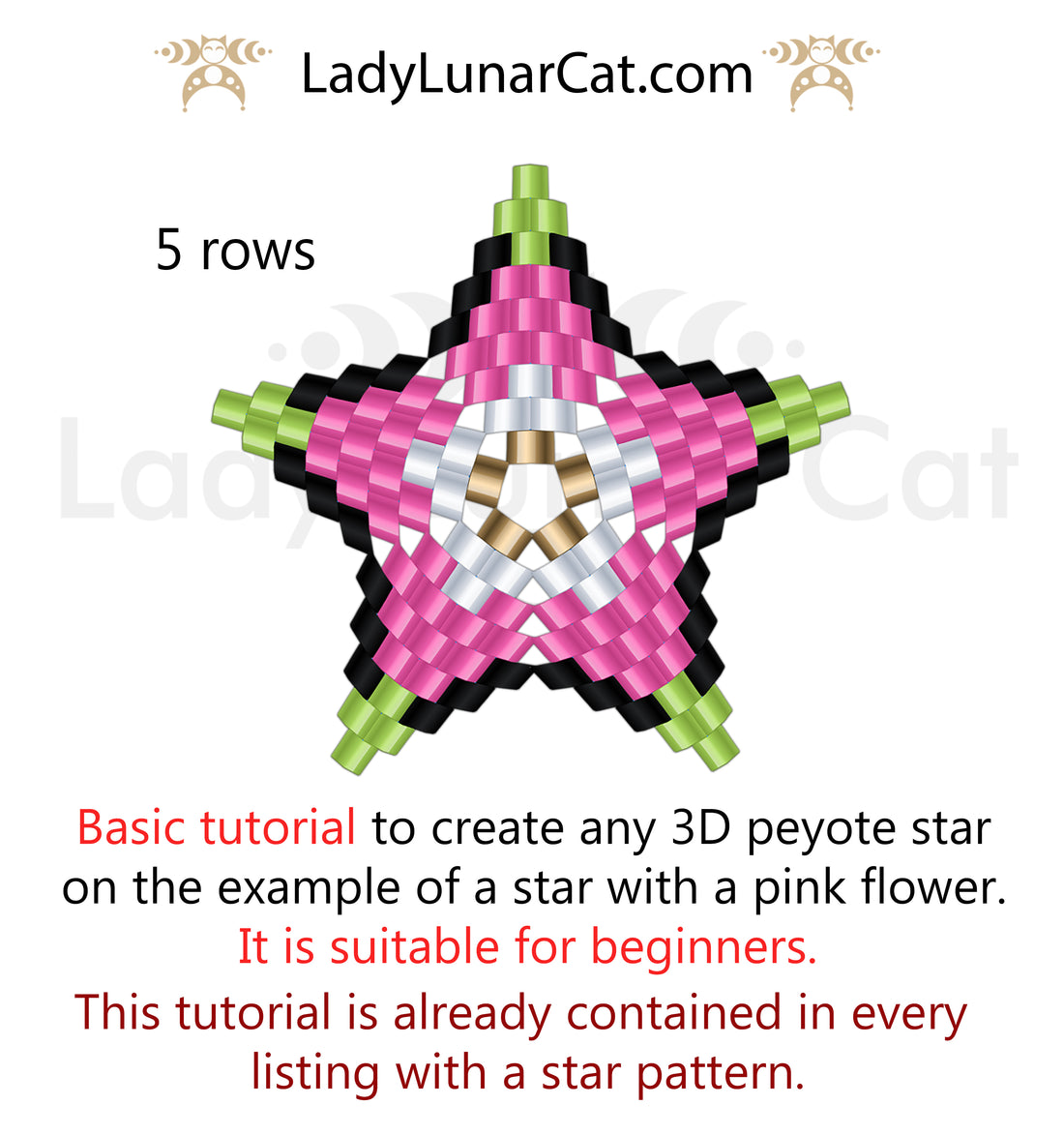 Peyote 3D star -   Basic instruction LadyLunarCat