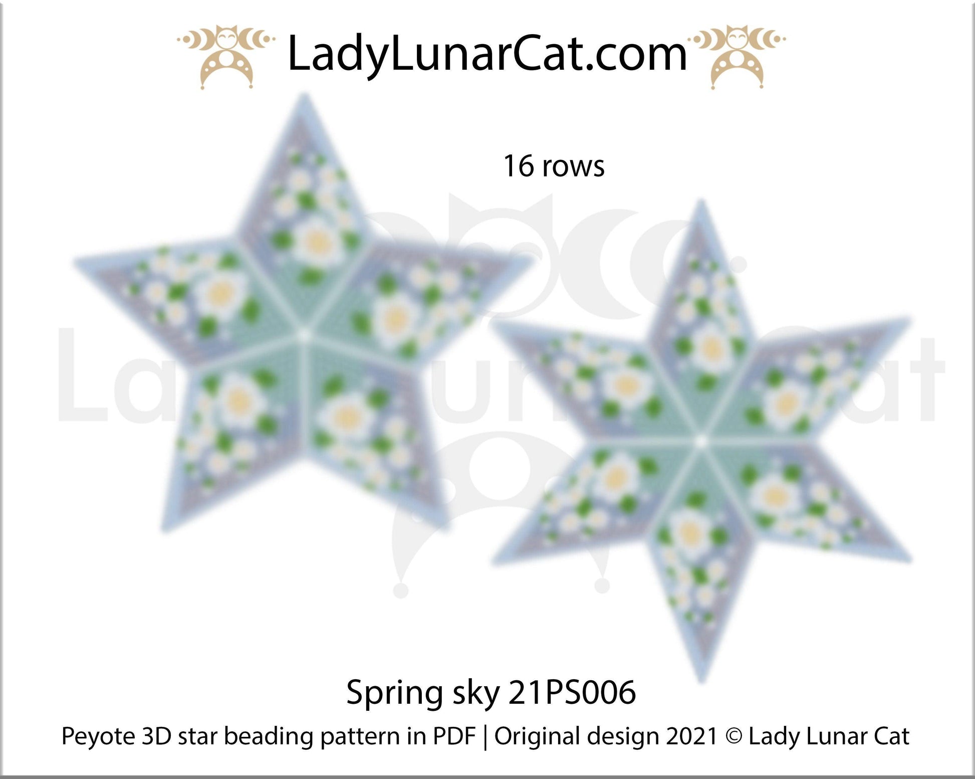 Beaded star pattern - Spring sky 21PS006 LadyLunarCat