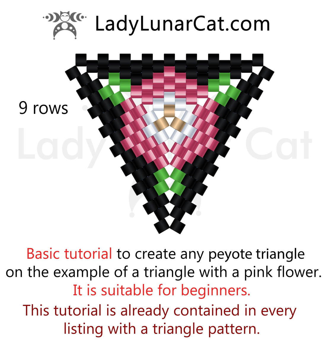 Peyote triangle - Basic instruction LadyLunarCat