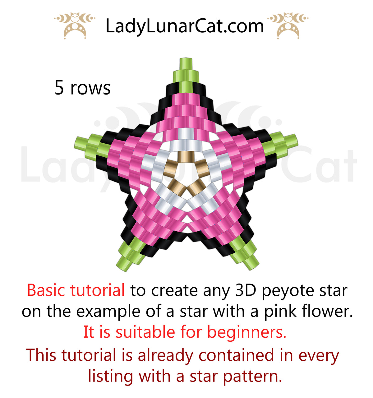 Peyote 3D star -   Basic instruction LadyLunarCat