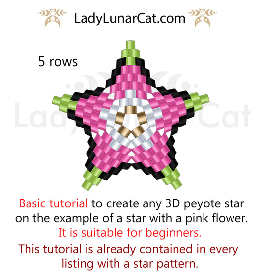 Peyote 3D star -   Basic instruction LadyLunarCat