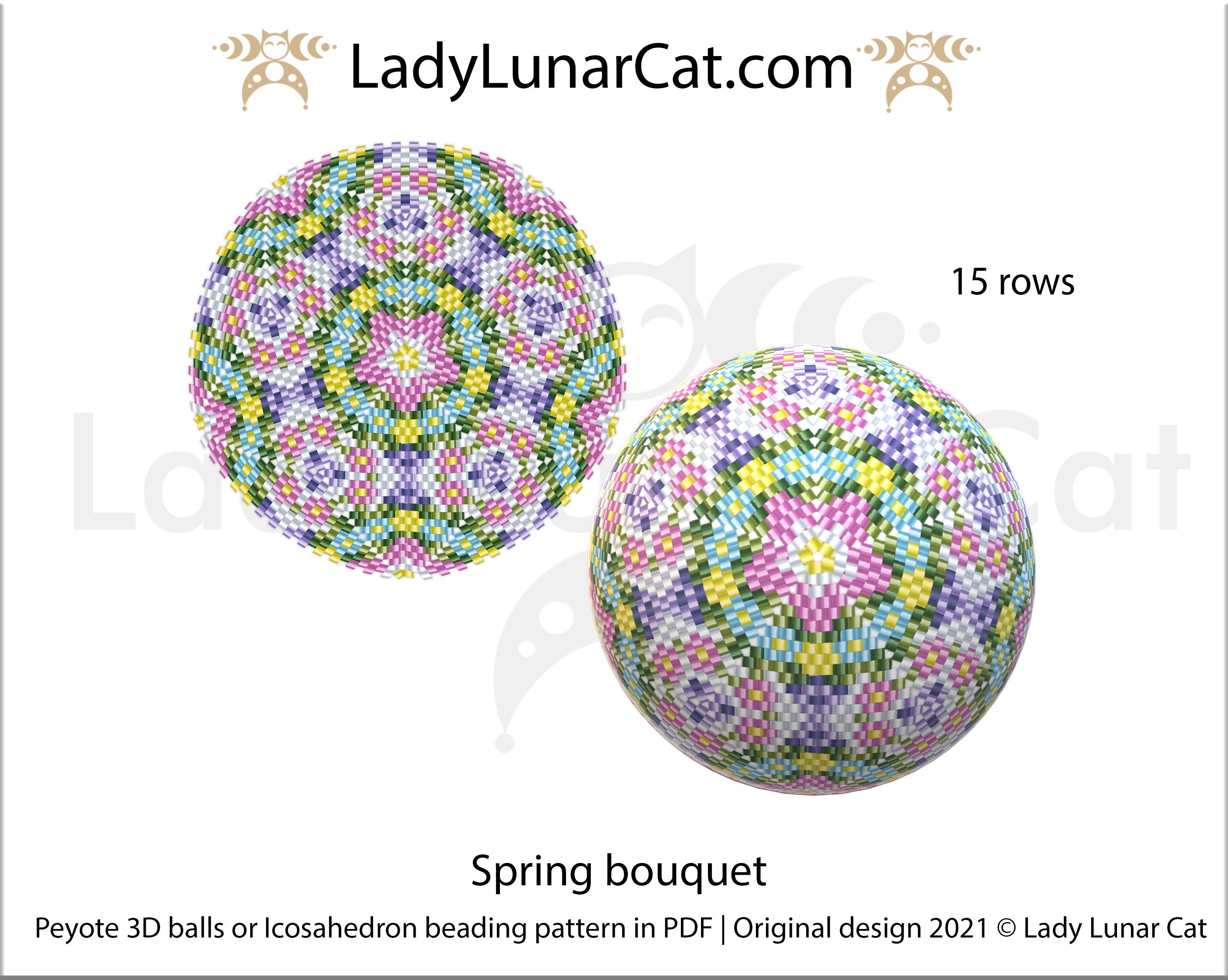 Spring Ballet Pattern FREE Beaded ball pattern for beading Spring bouquet by Lady Lunar Cat ...