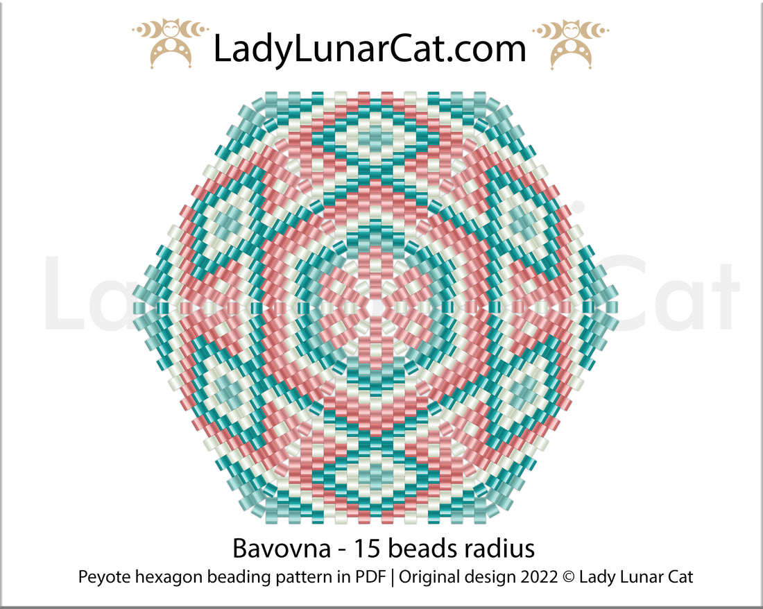 Free beading pattern for peyote hexagon  Bavovna