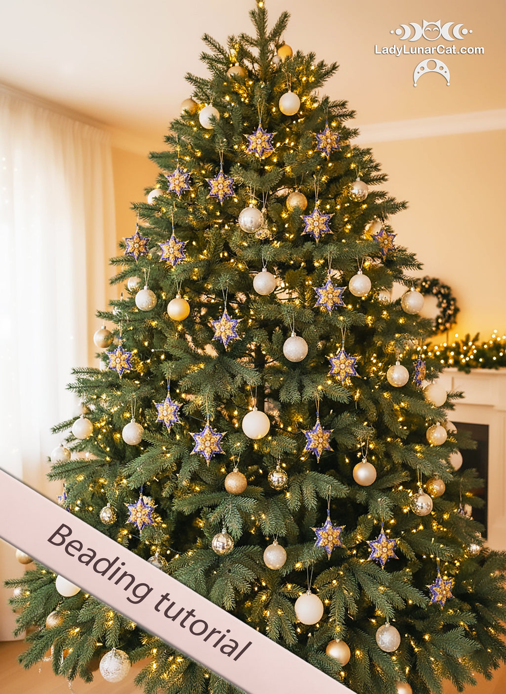 Peyote star pattern for beading - Star 22PS009 15 rows LadyLunarCat