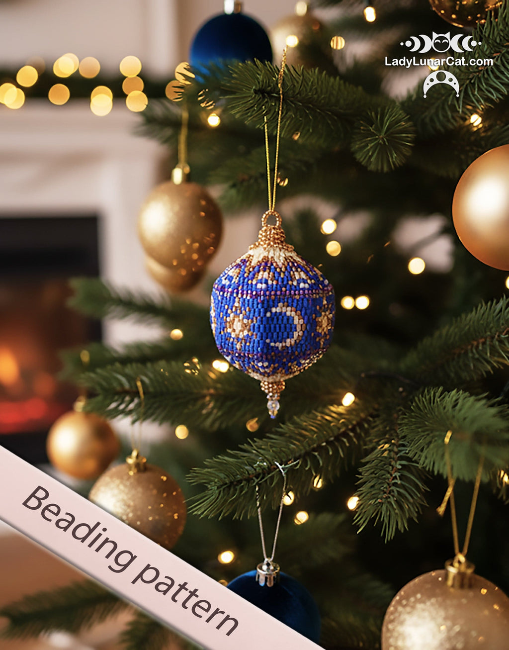 Peyote 2drop pod pattern or crystalpod pattern for beading Day and Night 22PCP009 LadyLunarCat