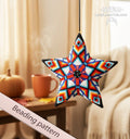 Feathers and arrows 3D peyote star pattern PDF by Lady Lunar Cat — geometric 20PS023