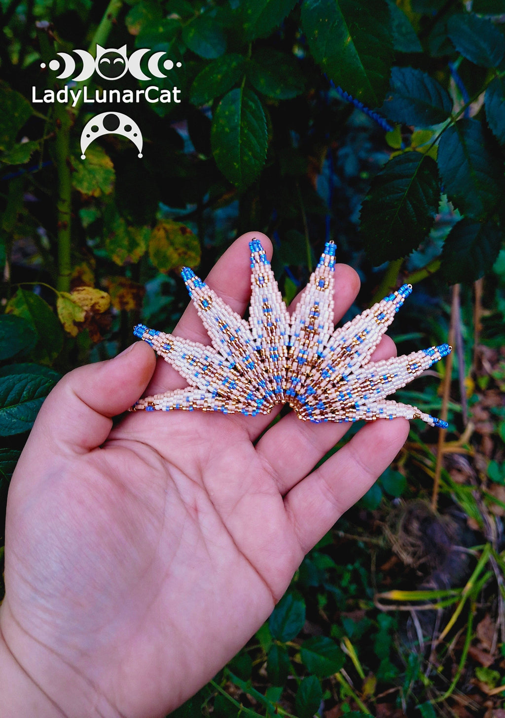 Basic peyote 3 drop star pattern for beading - Beginner-Friendly tutorial LadyLunarCat