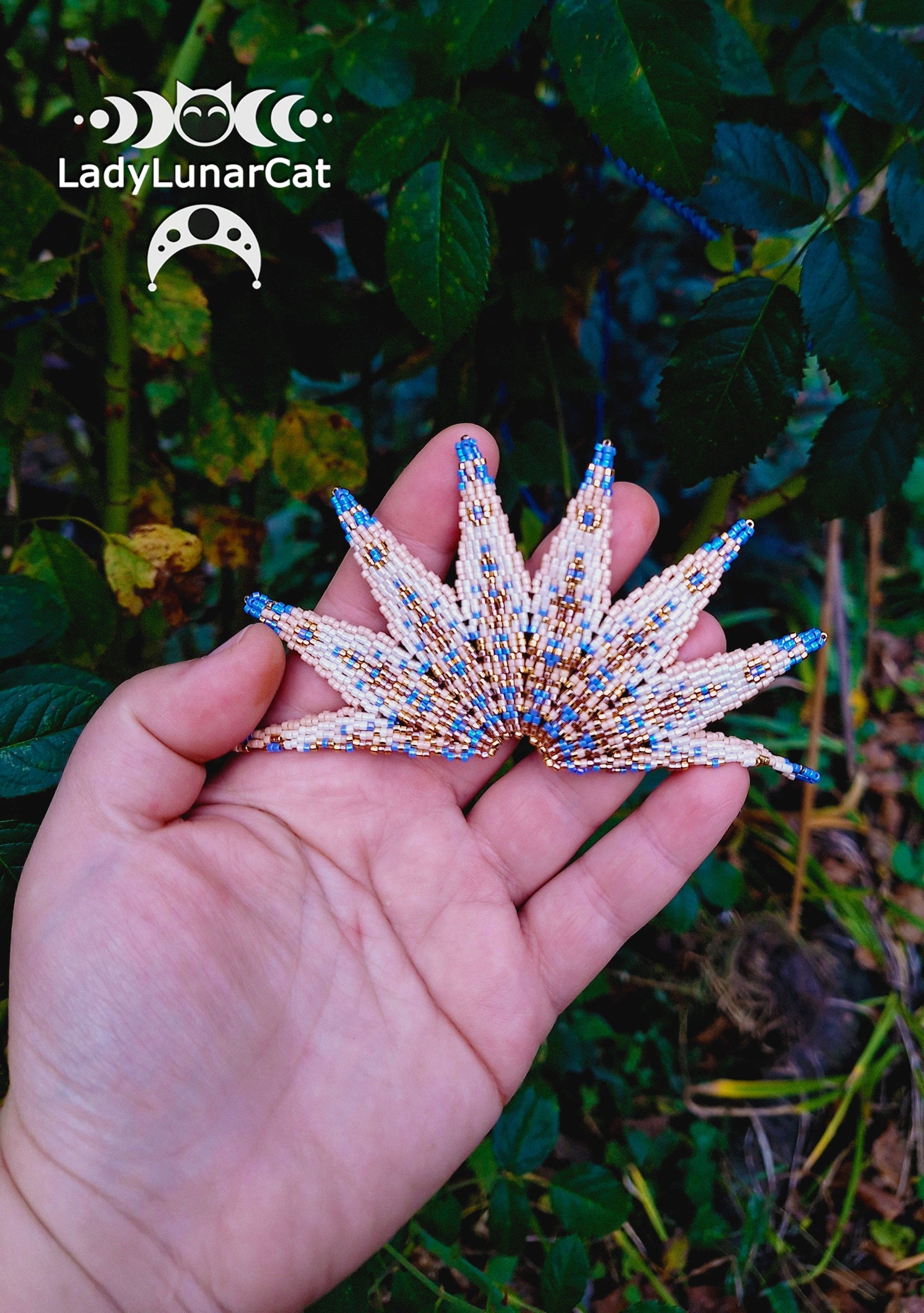 Basic peyote 3 drop star pattern for beading - Beginner-Friendly tutorial LadyLunarCat