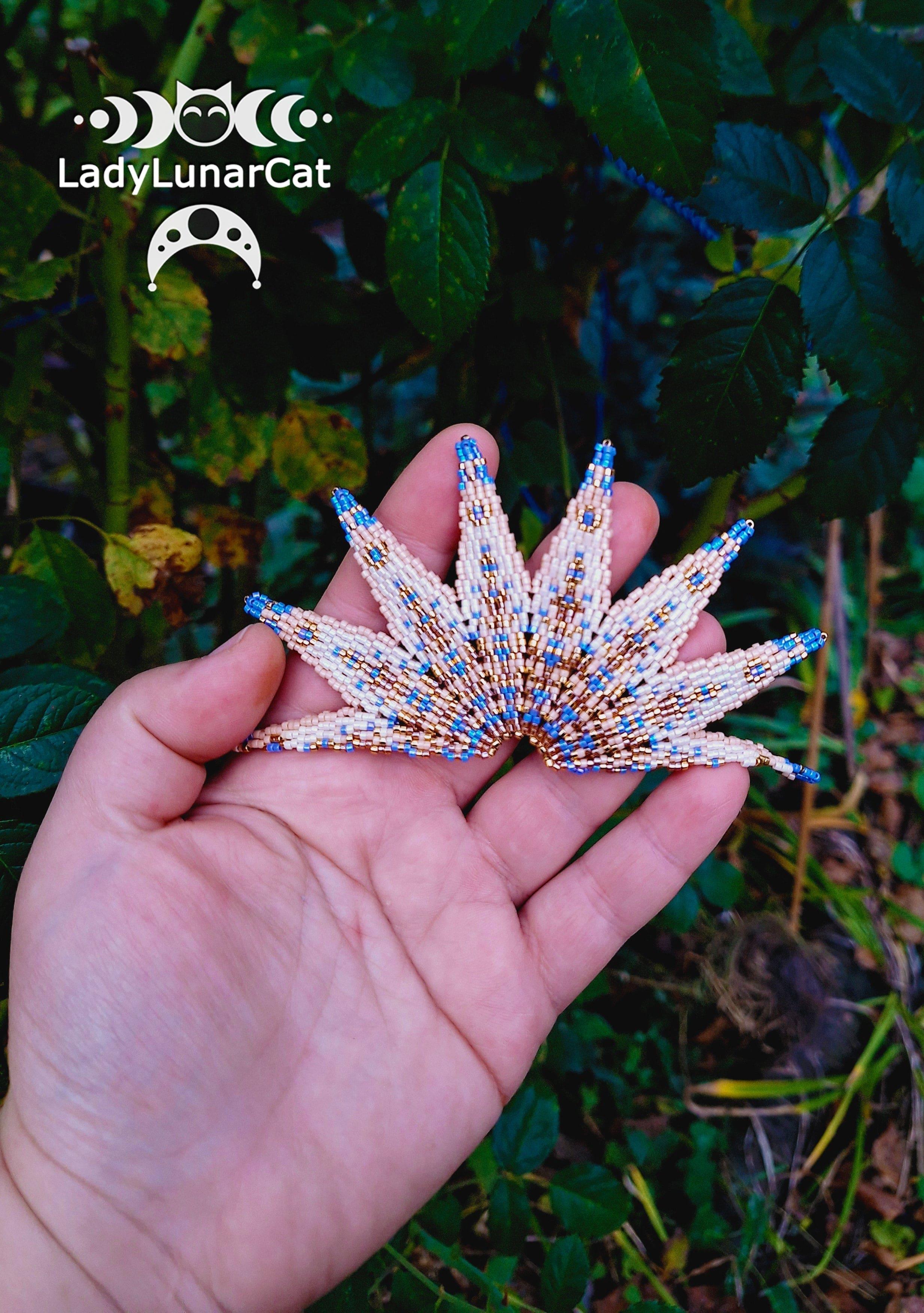 Season of Softness beaded star lifestyle - finished ornament winter decor LadyLunarCat