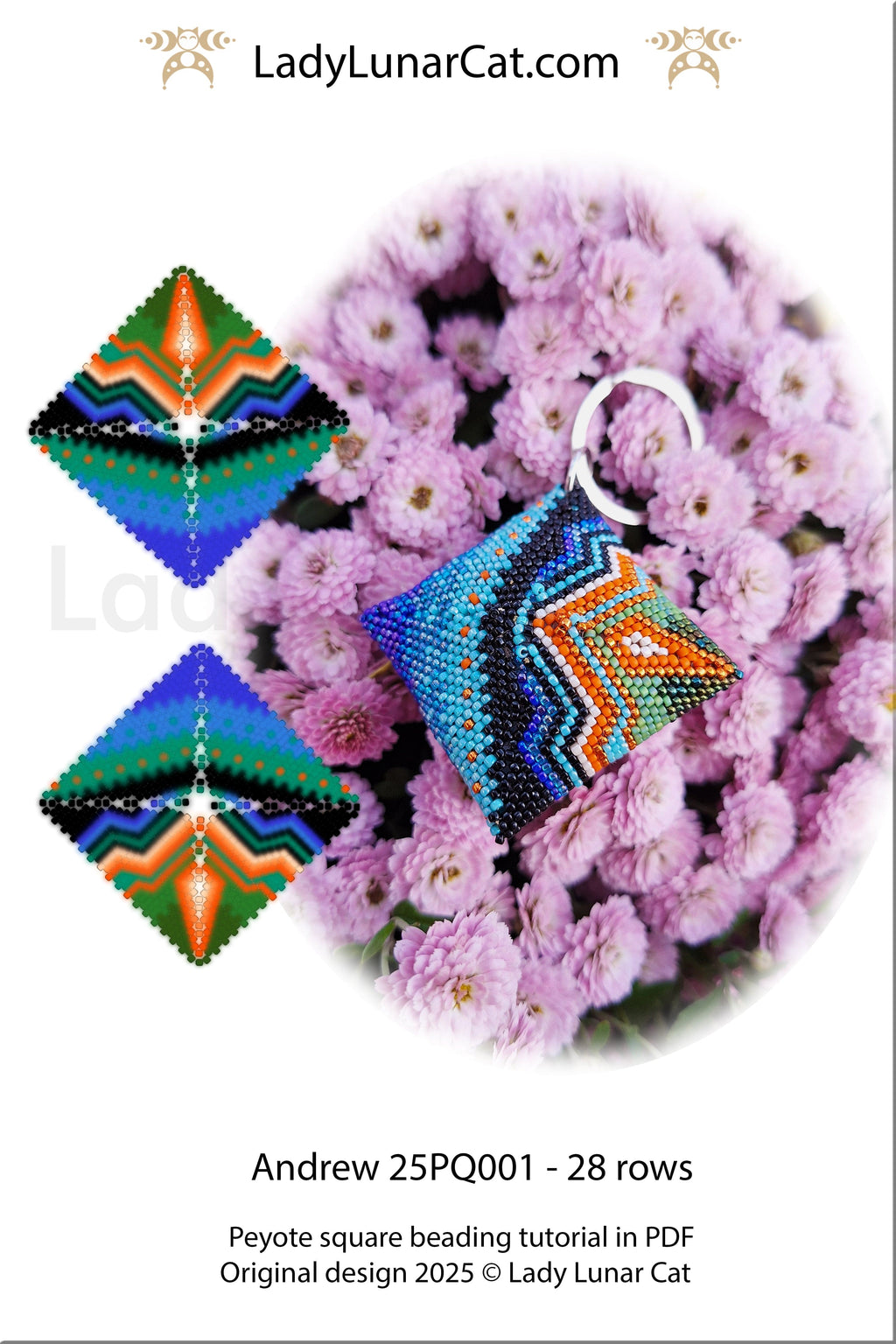 Sunflower peyote square pattern for beading  (Suitable for beginners) (Copy) LadyLunarCat