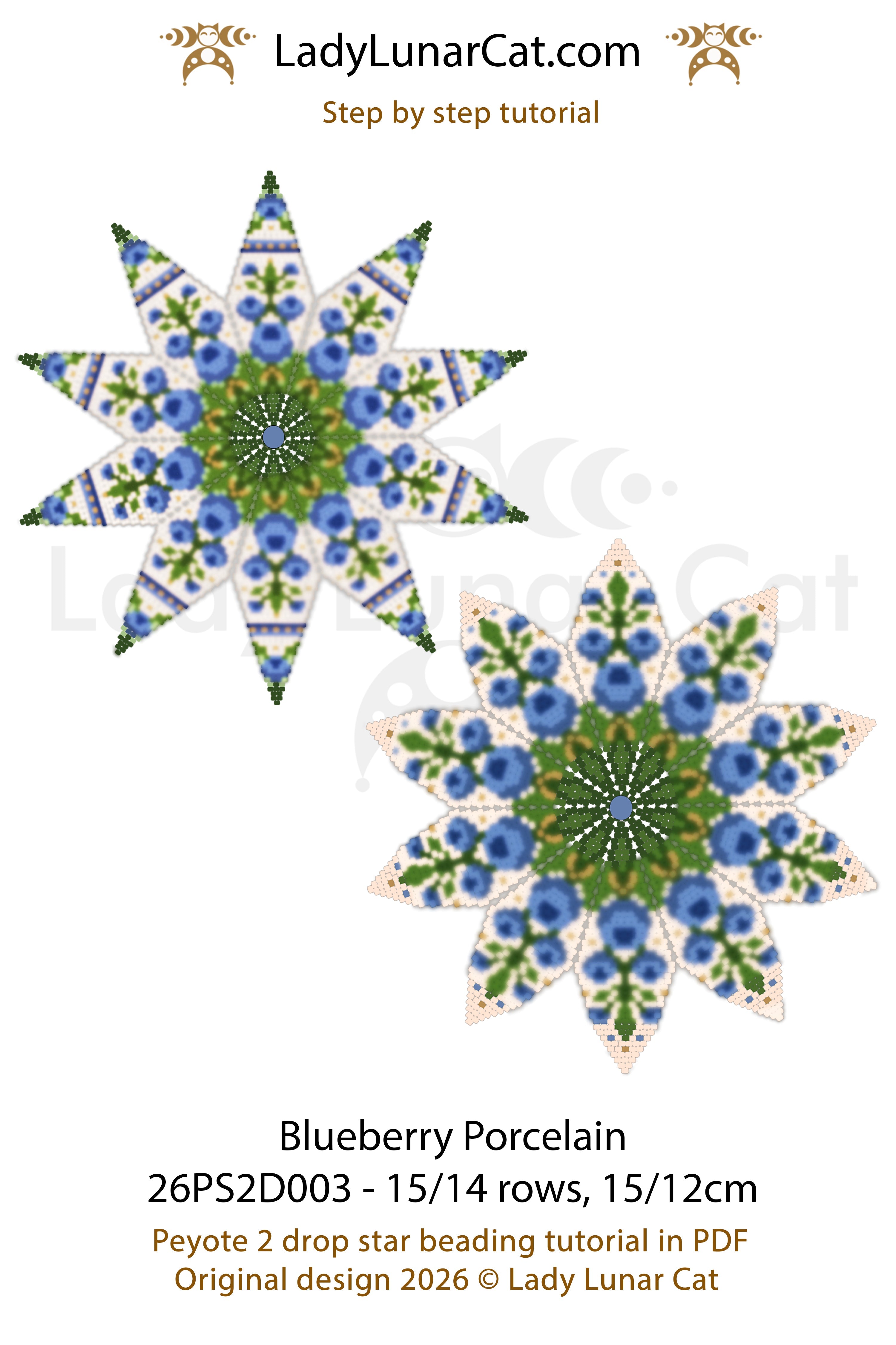 Resurgence Floral Peyote 2 Drop Star Tutorial | Advanced Challenge (Copy) LadyLunarCat