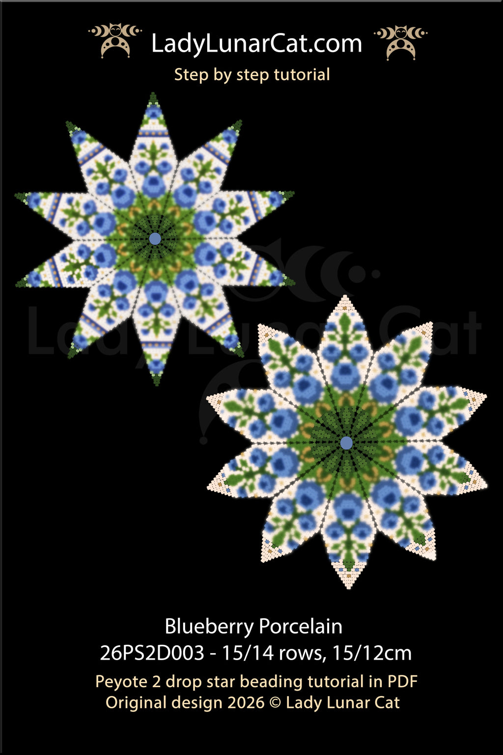 Resurgence Floral Peyote 2 Drop Star Tutorial | Advanced Challenge (Copy) LadyLunarCat