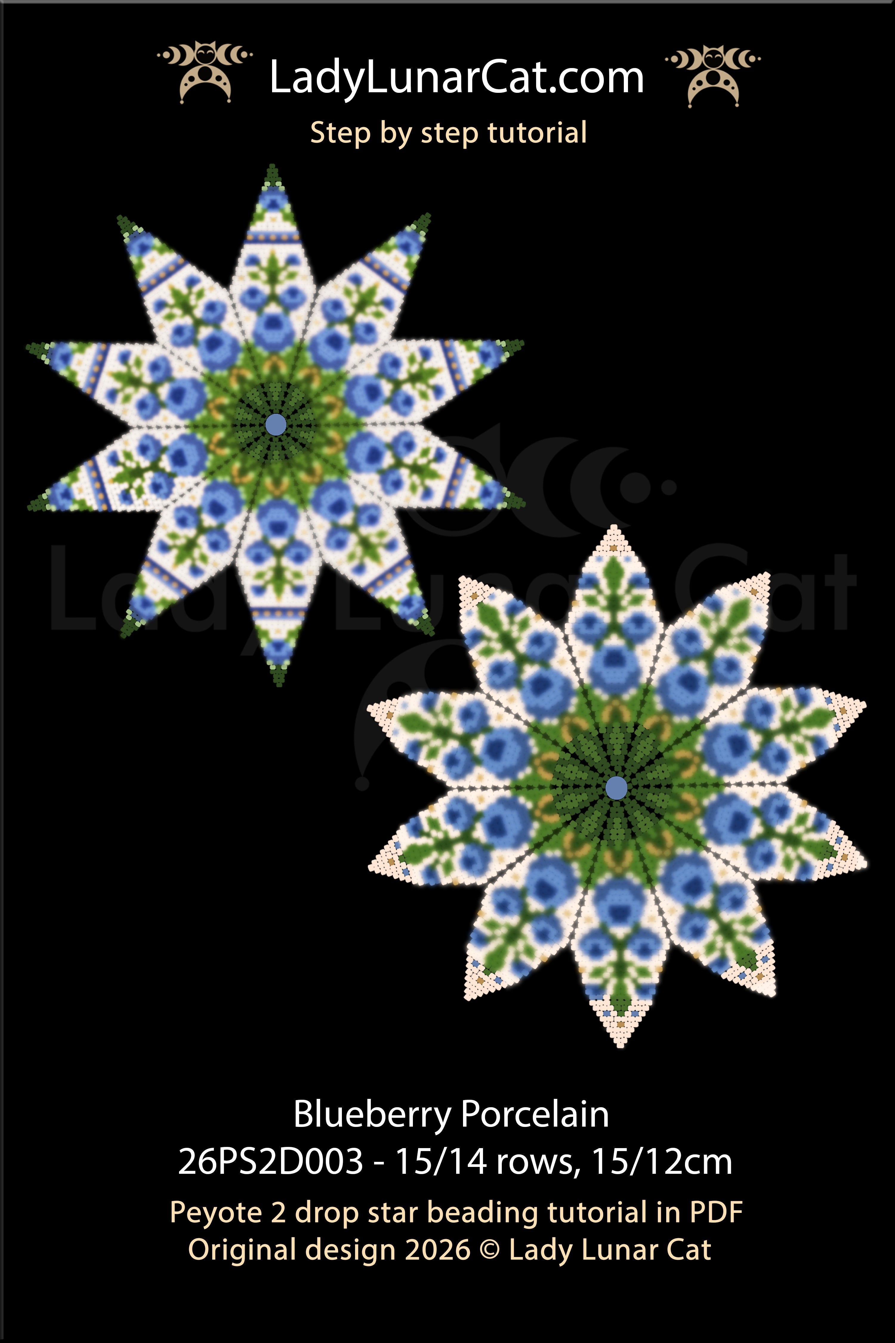 Resurgence Floral Peyote 2 Drop Star Tutorial | Advanced Challenge (Copy) LadyLunarCat