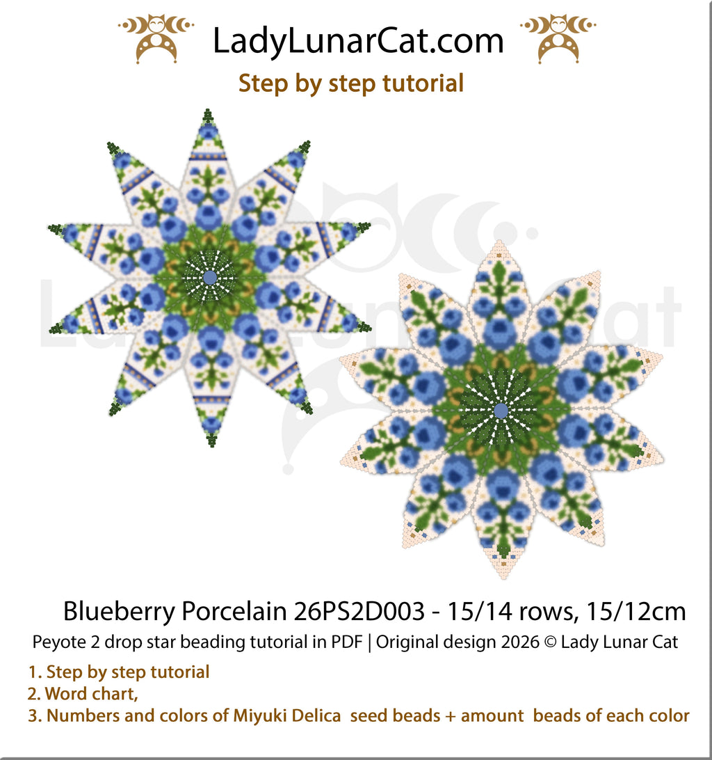Resurgence Floral Peyote 2 Drop Star Tutorial | Advanced Challenge (Copy) LadyLunarCat