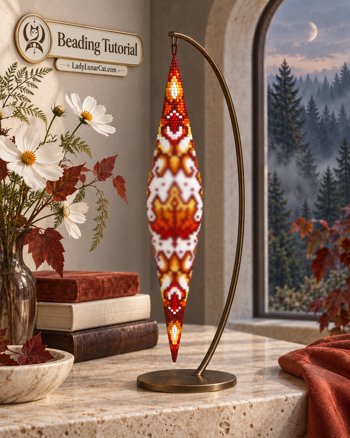 Autumn Day Peyote Crystalpod Pattern | 3D Pod Beading Tutorial PDF