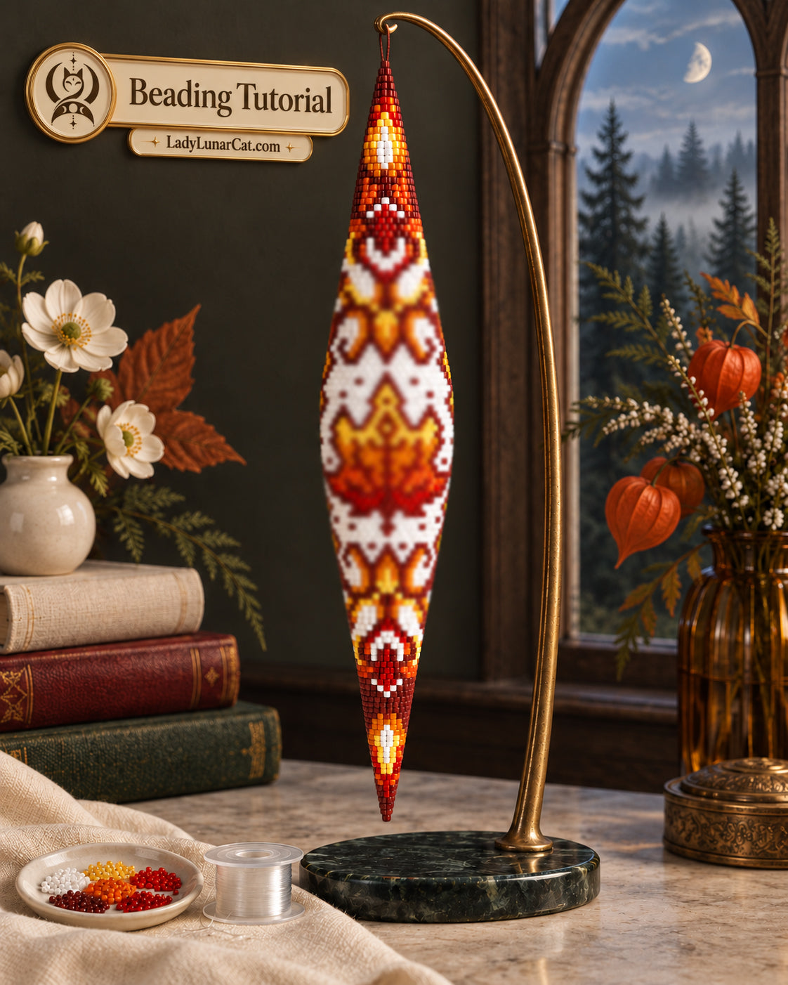 Autumn Day Peyote Crystalpod Pattern | 3D Pod Beading Tutorial PDF