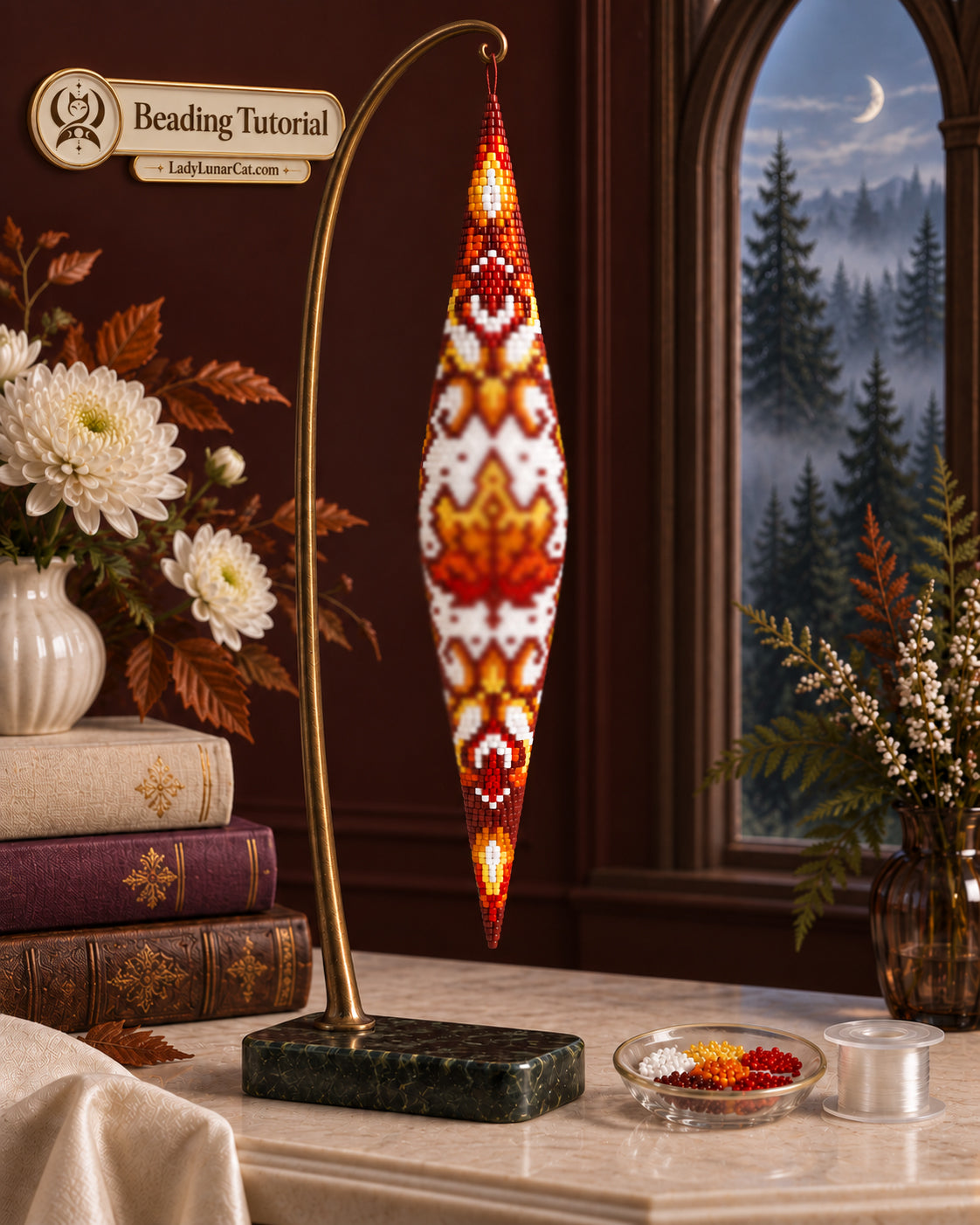 Autumn Day Peyote Crystalpod Pattern | 3D Pod Beading Tutorial PDF