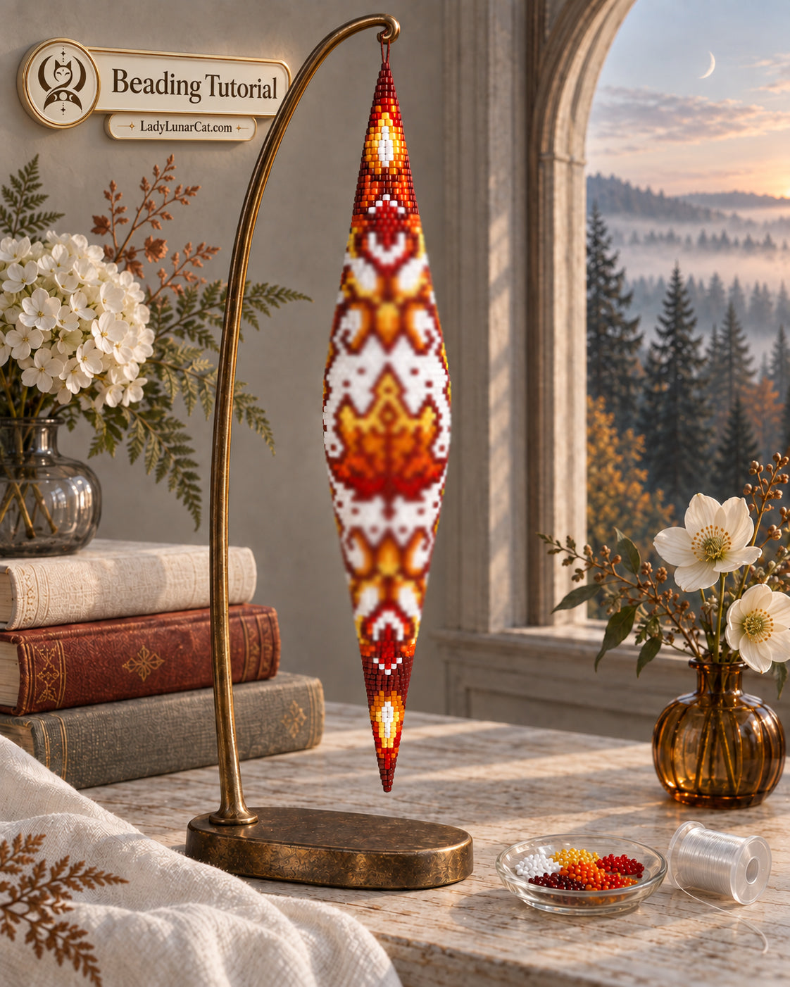 Autumn Day Peyote Crystalpod Pattern | 3D Pod Beading Tutorial PDF