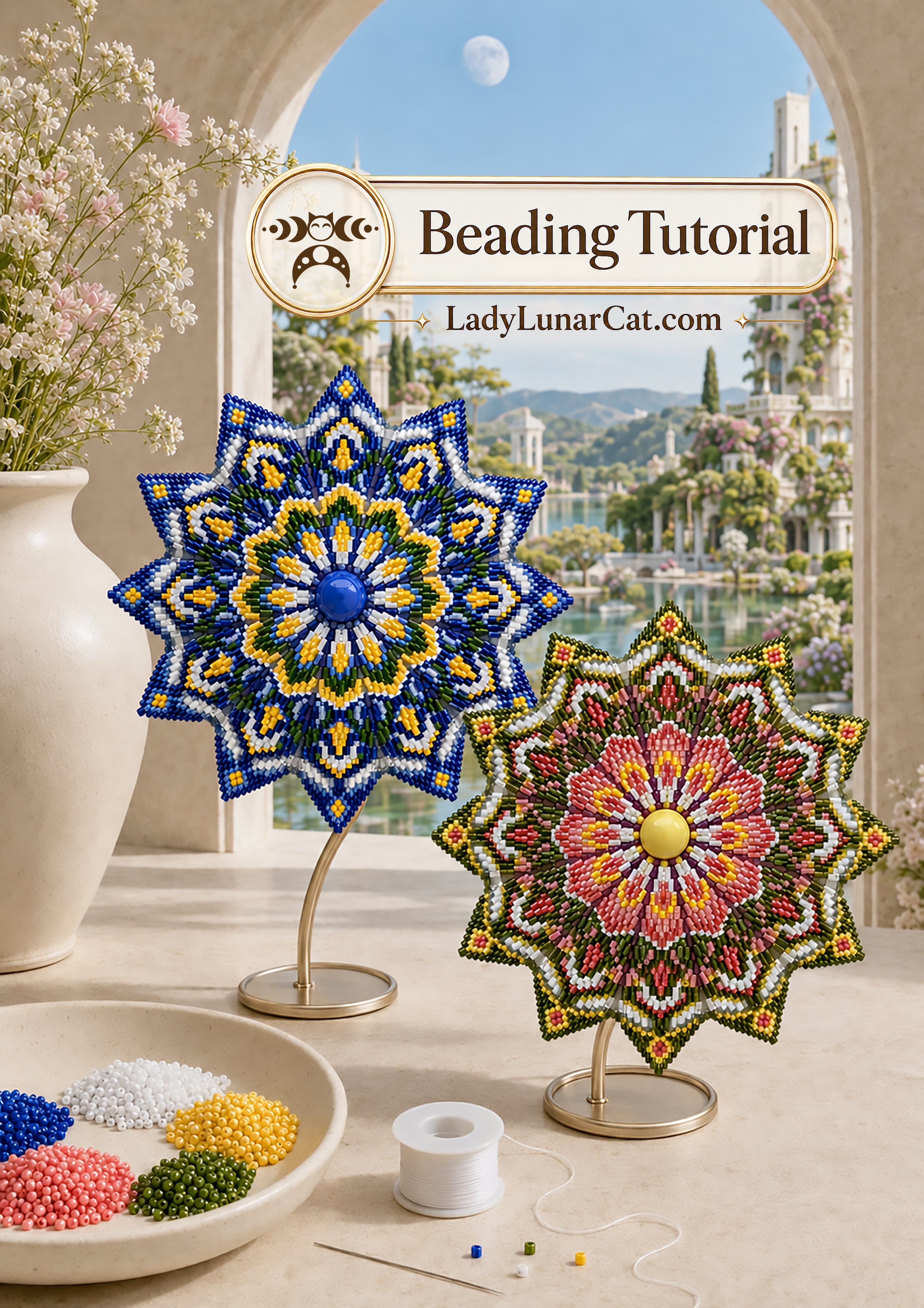 Chiara Mediterranean Peyote 3 Drop Star Pattern | Beginner PDF LadyLunarCat