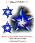 Galaxy peyote star - 45 beads 23 rows 7 colors celestial space PDF LadyLunarCat