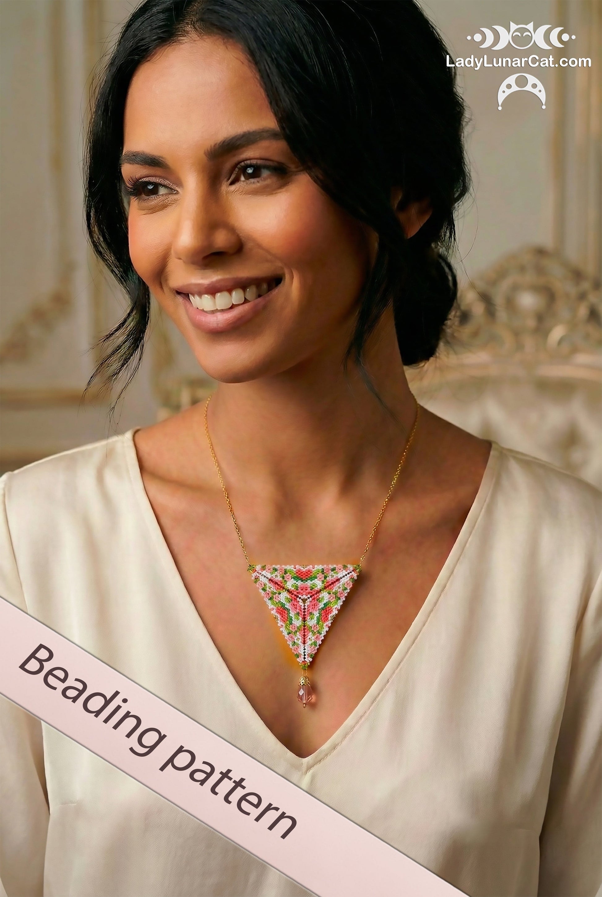 Peyote triangle pattern for beading Mia 19PT001 LadyLunarCat