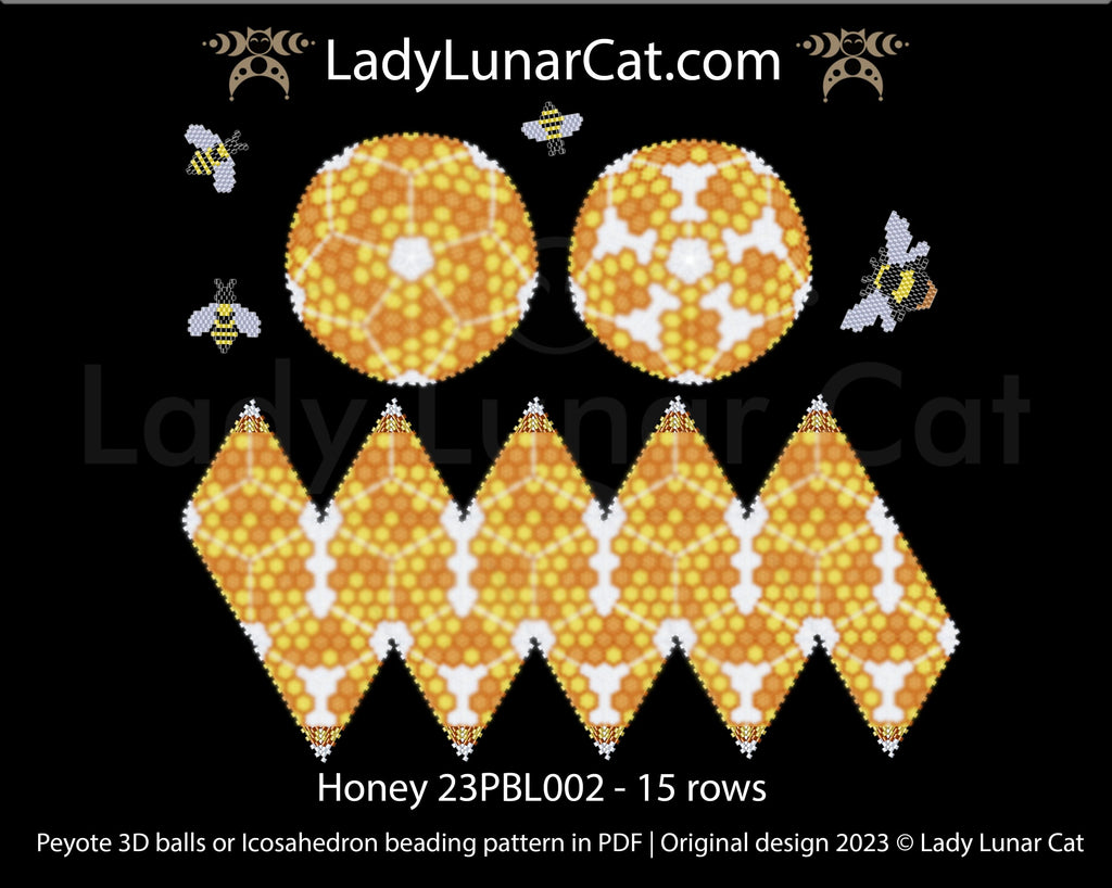 Copy of Peyote 3d ball pattern for beading | Beaded Icosahedron Wild strawberry 23PBL001  11 rows LadyLunarCat