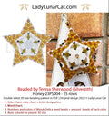 Honey peyote star pattern - bee design 49 beads 25 rows 7 colors PDF LadyLunarCat