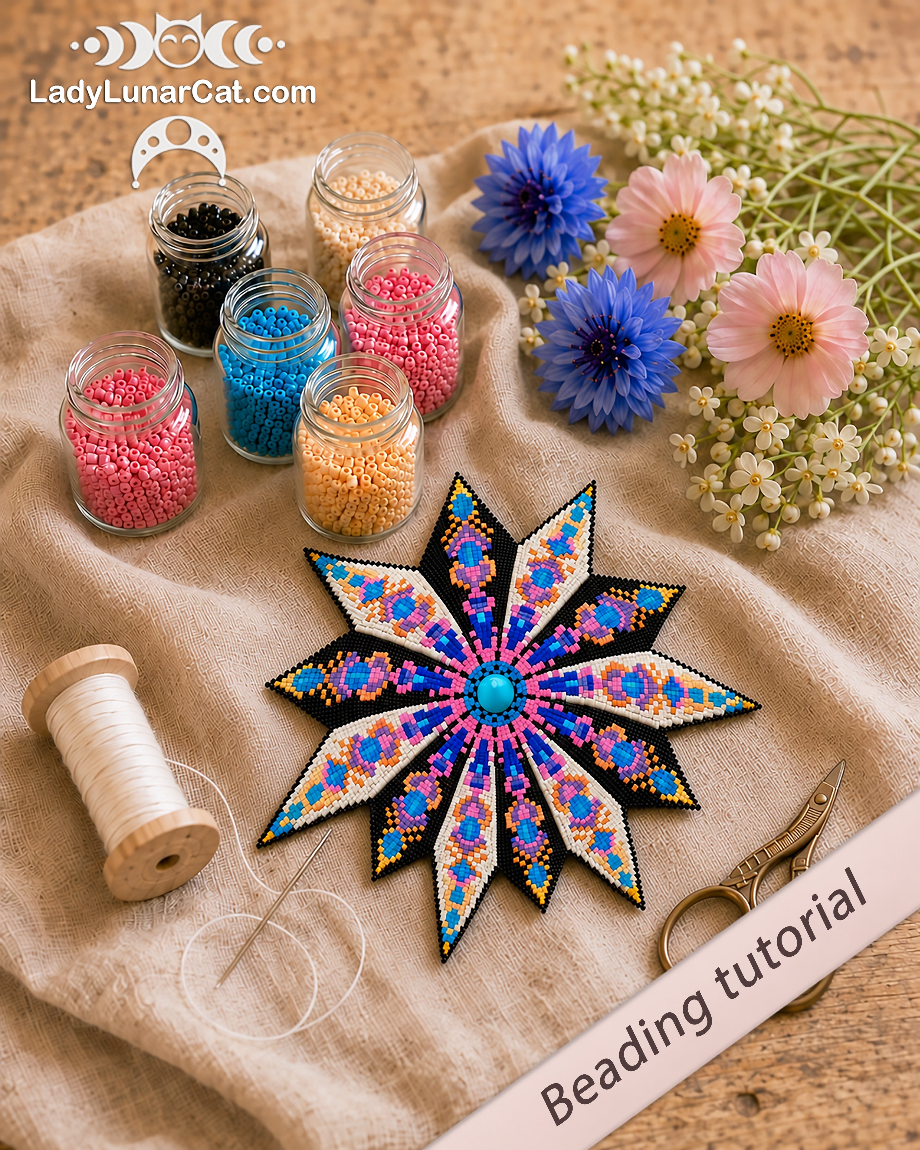 Stella Aeternitatis Peyote 3 Drop Star Pattern | Beginner PDF LadyLunarCat