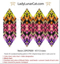 Neon 3-drop crystalpod pattern PDF by Lady Lunar Cat — 4 petal options 23PCP009