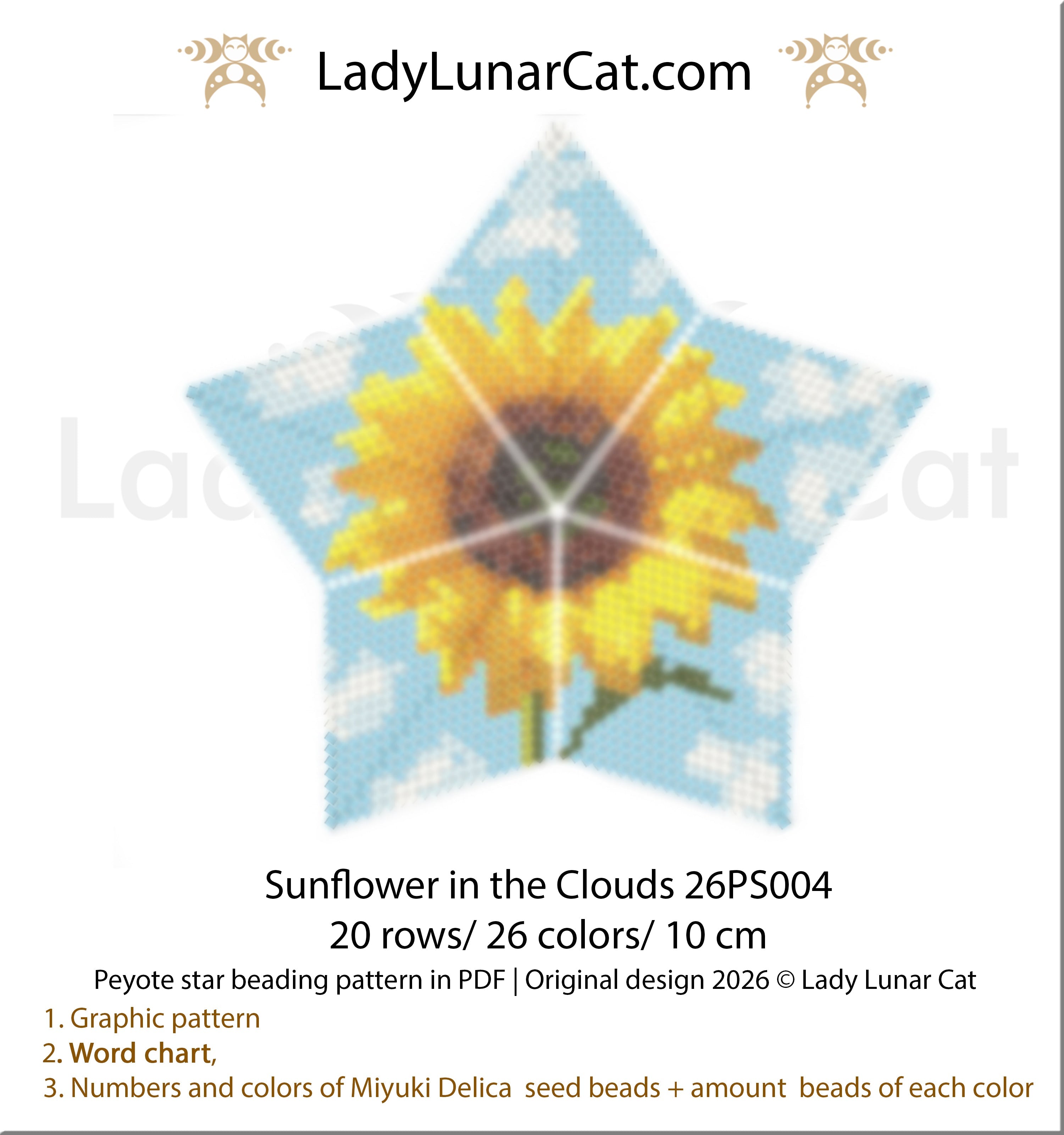 Velvet Nightfall 3D Peyote Star Beading Pattern PDF (Copy) LadyLunarCat