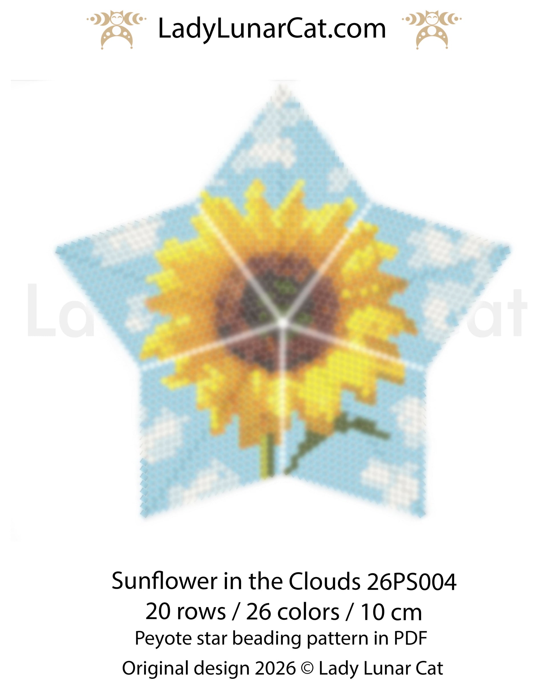 Velvet Nightfall 3D Peyote Star Beading Pattern PDF (Copy) LadyLunarCat