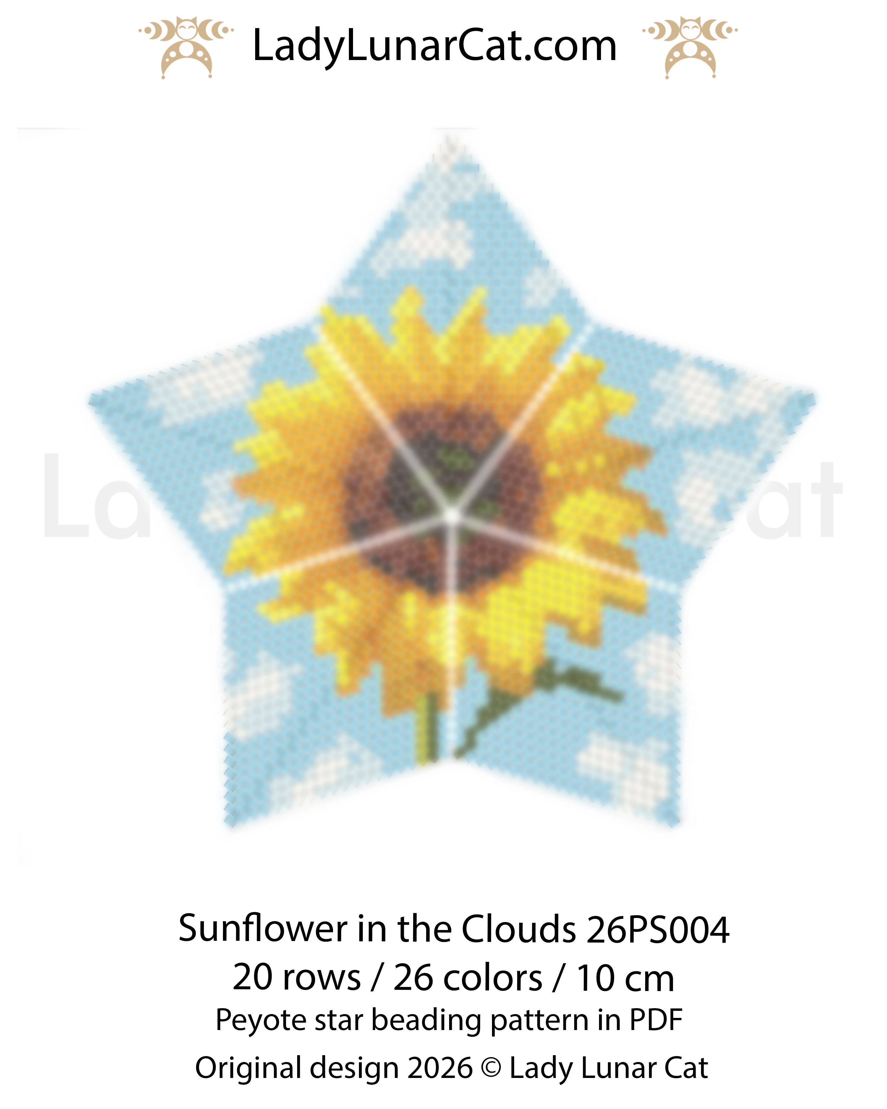 Velvet Nightfall 3D Peyote Star Beading Pattern PDF (Copy) LadyLunarCat
