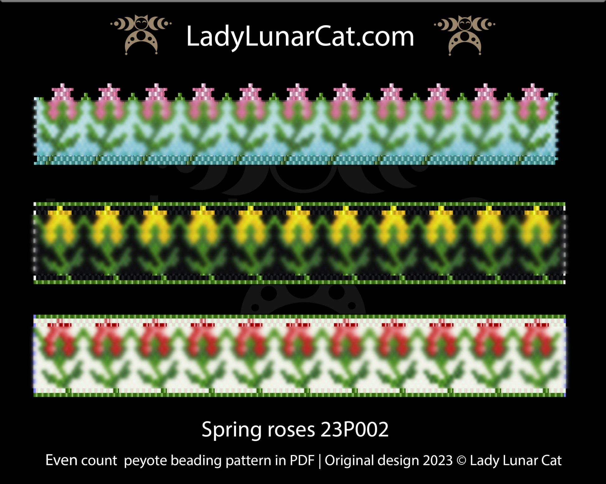 Copy of Even count peyote bracelet pattern Arcadia 22P003 LadyLunarCat