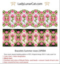 Summer Roses even count peyote bracelet - 2 colorways 94 beads floral PDF LadyLunarCat