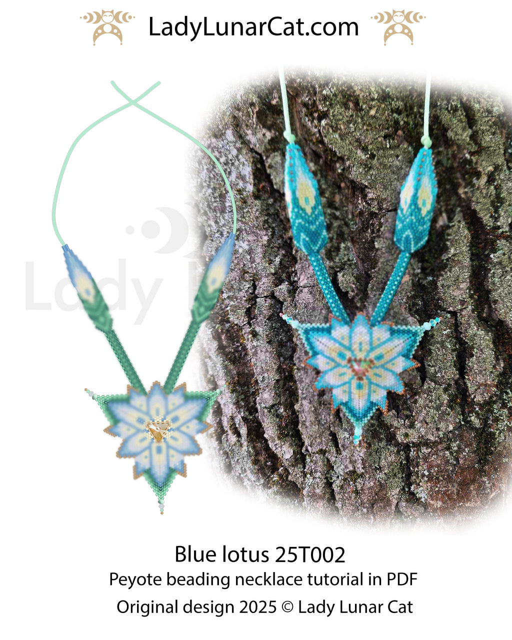 Blue lotus beading tutorial for begginers LadyLunarCat