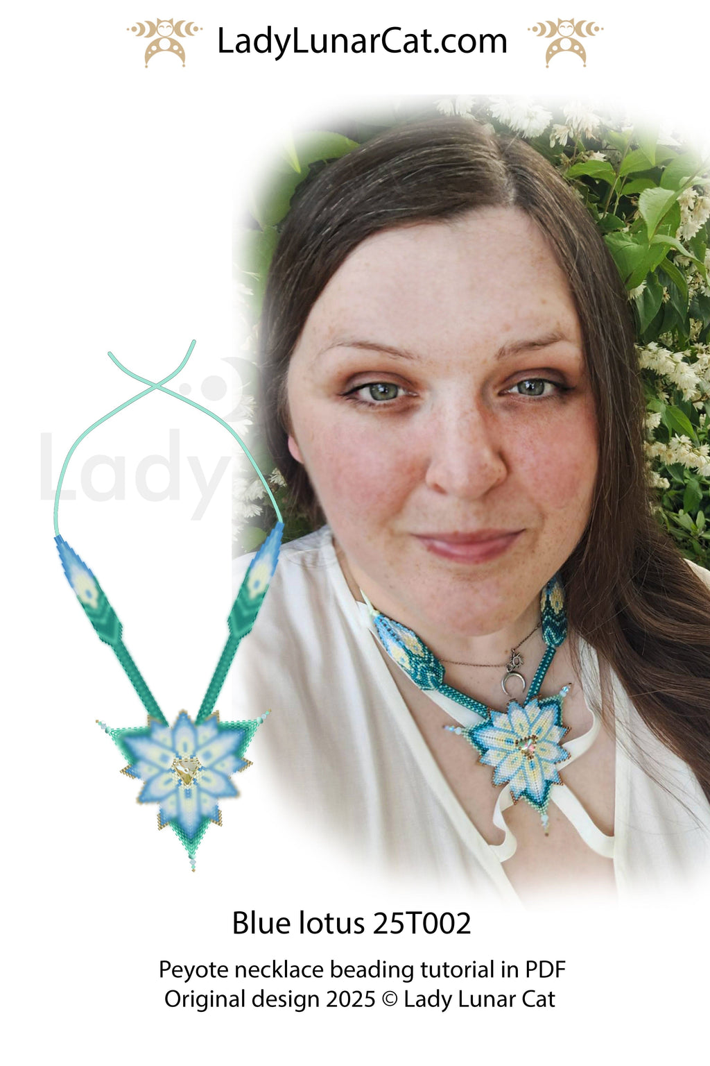 Blue lotus beading tutorial for begginers LadyLunarCat