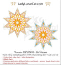 Veresen beaded star pattern - autumn dahlia peyote 2 drop star 10 rows PDF LadyLunarCatLadyLunarCat