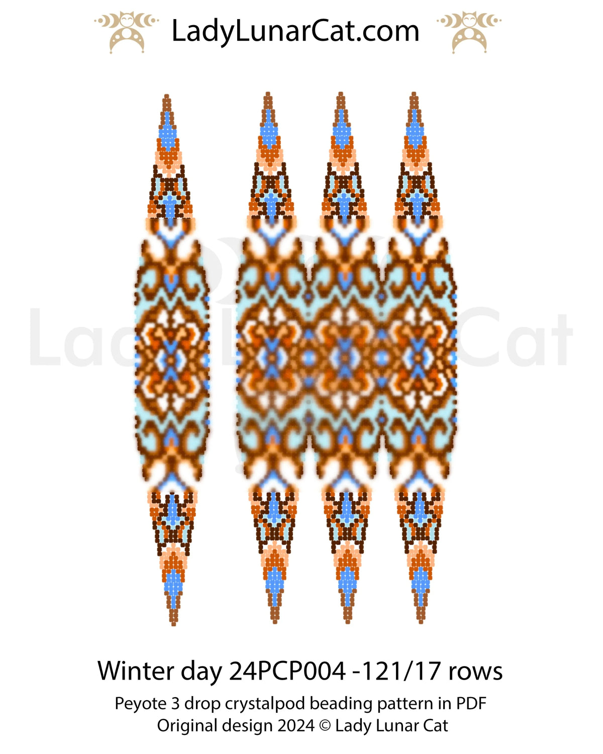 Winter Day beaded pod detail - crystalpod abstract geometric winter palette LadyLunarCat