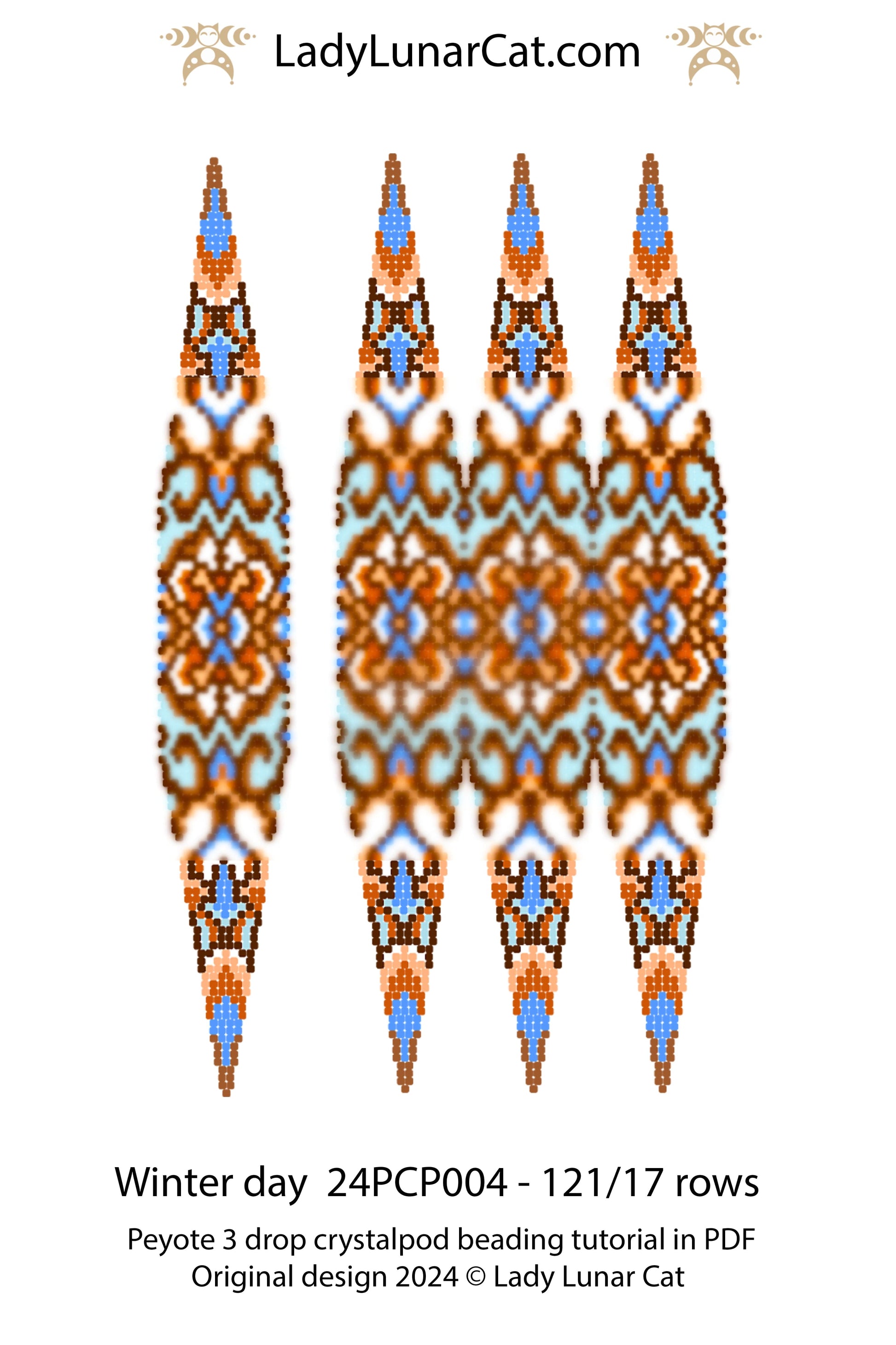 Peyote 3 drop pod Step-by-Step Beading Tutorial - DIY crystalpod pattern for beading (Copy) LadyLunarCat