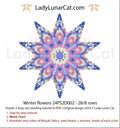 Winter Flower beaded star pattern - peyote 2 drop star 8 rows beginner PDF LadyLunarCat