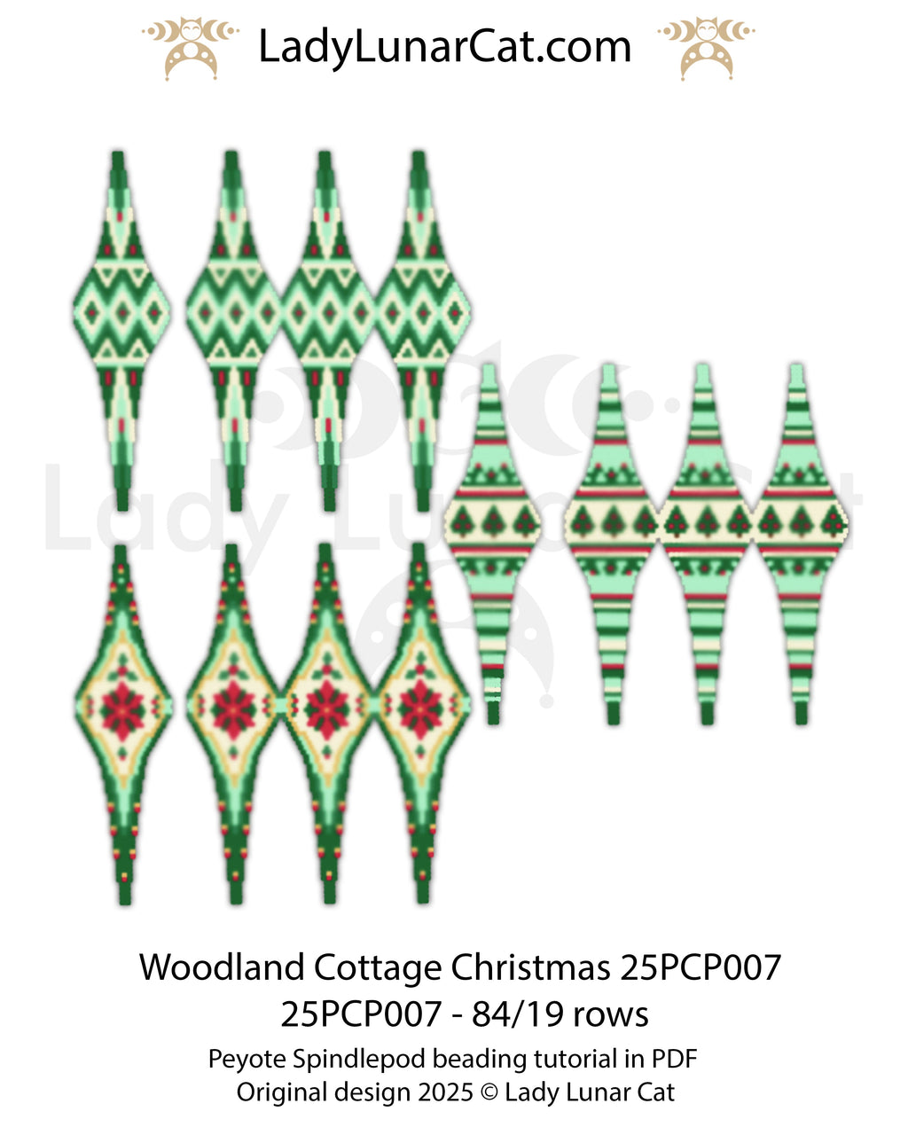 Hygge Holiday Gnome 3D Peyote Spindlepod tutorial | Scandi Santa Ornament pattern | Quick DIY Christmas Gift (Copy) LadyLunarCat