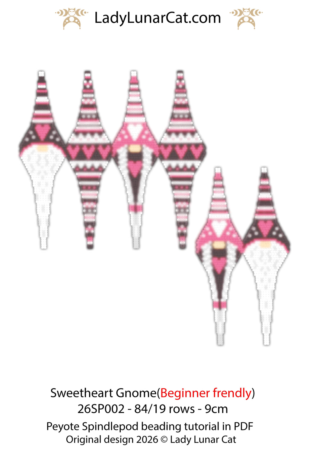 Hygge Holiday Gnome 3D Peyote Spindlepod tutorial | Scandi Santa Ornament pattern | Quick DIY Christmas Gift (Copy) LadyLunarCat