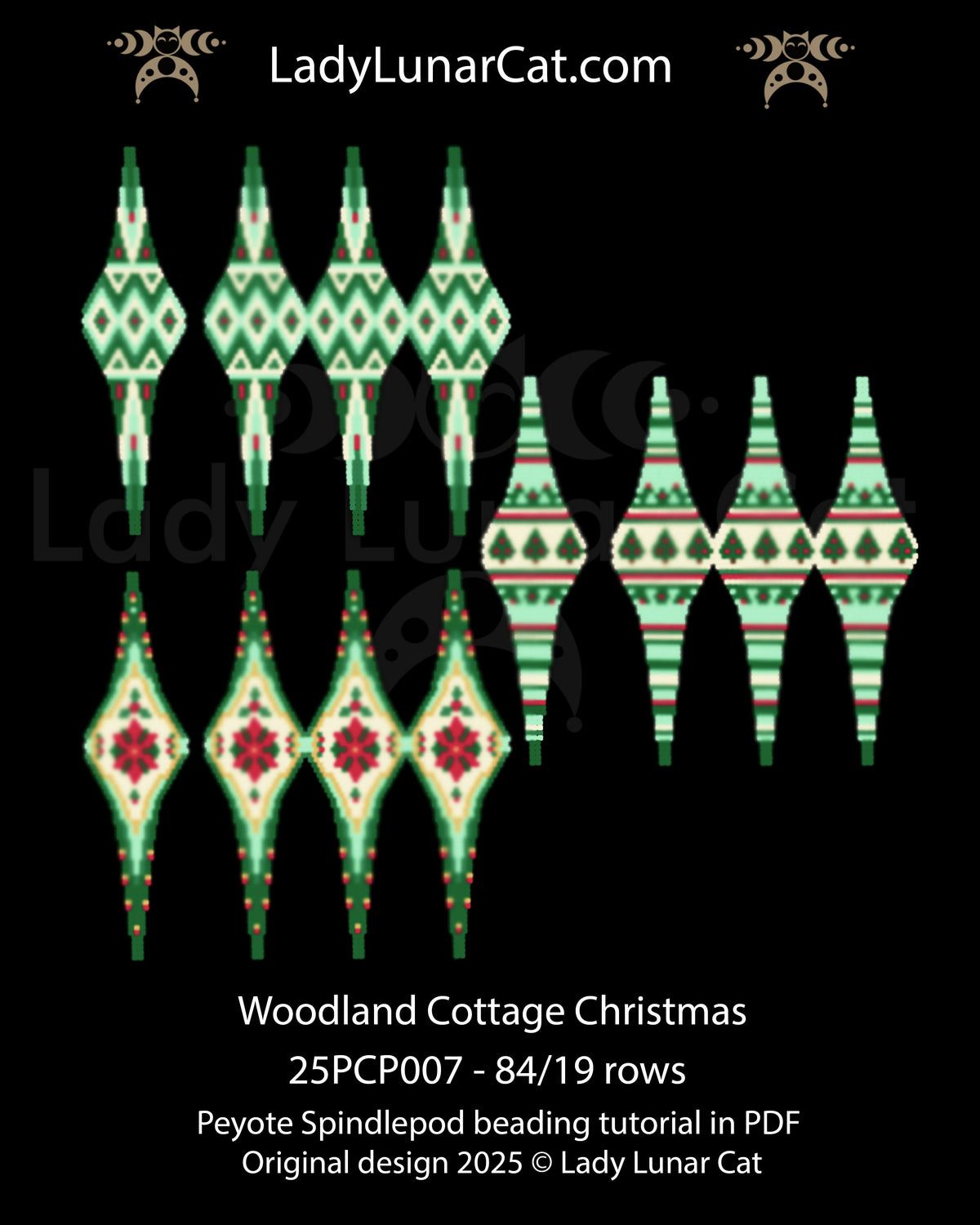 Hygge Holiday Gnome 3D Peyote Spindlepod tutorial | Scandi Santa Ornament pattern | Quick DIY Christmas Gift (Copy) LadyLunarCat