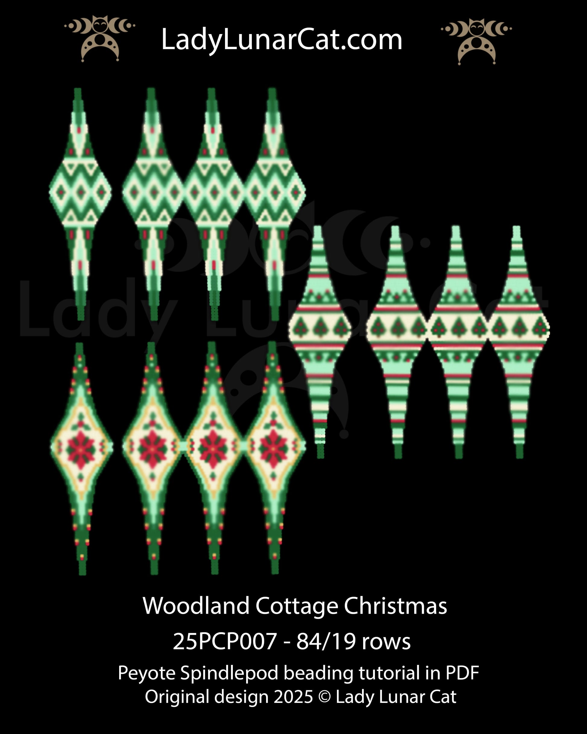 Hygge Holiday Gnome 3D Peyote Spindlepod tutorial | Scandi Santa Ornament pattern | Quick DIY Christmas Gift (Copy) LadyLunarCat