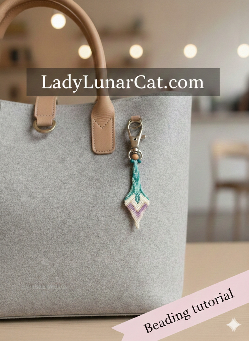 3-in-1 Eternal Unfolding | 3D Peyote Spindlepod Beading Pattern | Art Deco Floral Ornament PDF Tutorial LadyLunarCat