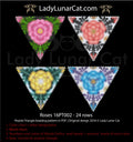 Roses peyote triangle pattern PDF by Lady Lunar Cat — floral geometric 16PT002