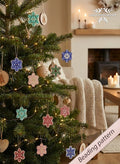 Snowflake brick stitch earrings pattern by Lady Lunar Cat — 12 designs Christmas beading PDF 16P007