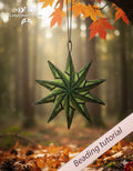 Magic Forest beaded star pattern - peyote 2 drop 2 sizes enchanted forest design LadyLunarCat