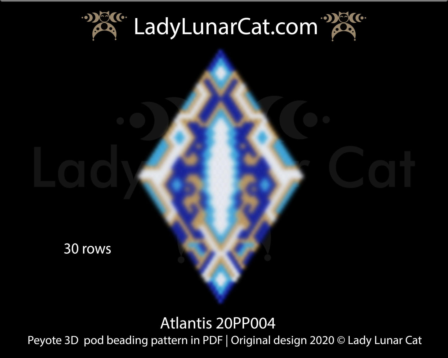 3d Peyote pod patterns for beading Atlantis 20PP004 LadyLunarCat