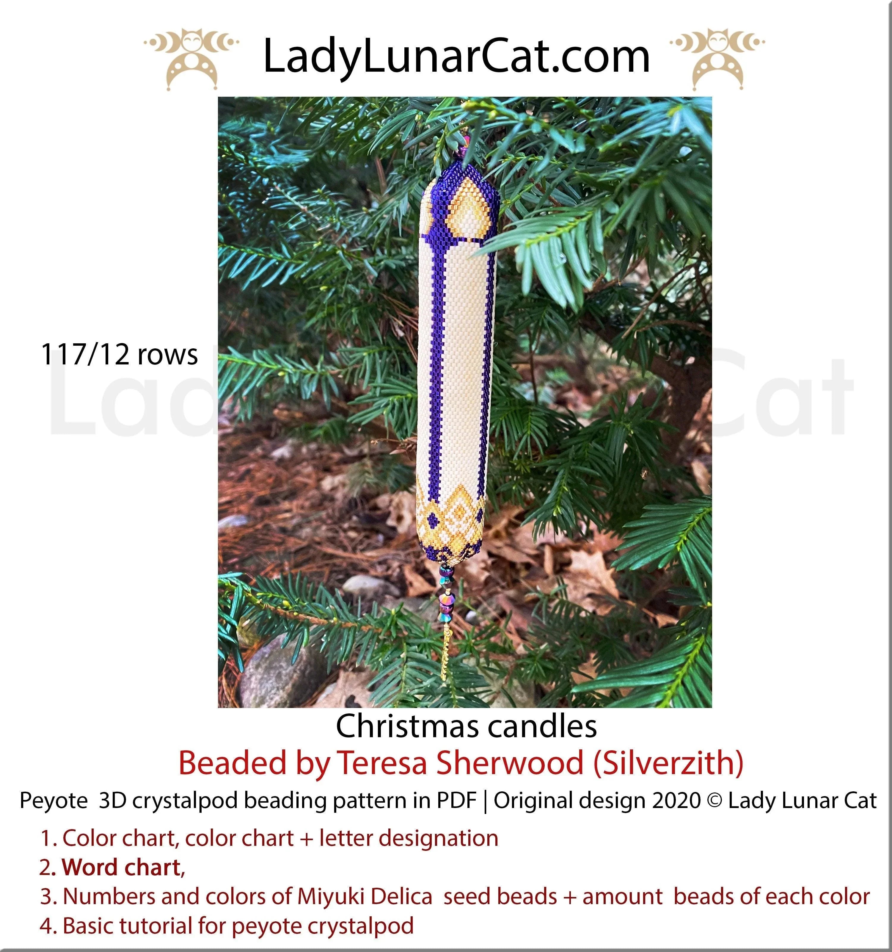 Christmas Tree Candles peyote pod side view - 3D crystalpod structure close up LadyLunarCat